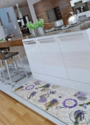 ALFOMBRA DE COCINA SPRINTY PROVENCE CON ESTAMPADO FLORAL EN COLOR VIOLETA - Alfombras - El Workshop-100 x 52 x 0.3 cm