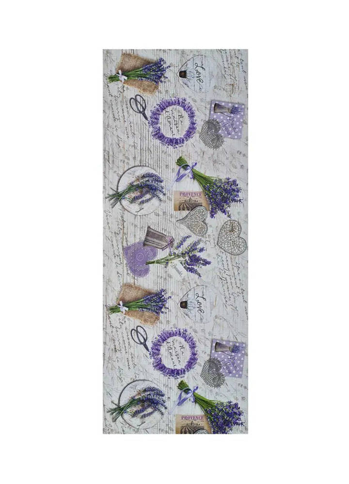 ALFOMBRA DE COCINA SPRINTY PROVENCE CON ESTAMPADO FLORAL EN COLOR VIOLETA - Alfombras - El Workshop-100 x 52 x 0.3 cm