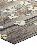 ALFOMBRA DE COCINA SPRINTY SPRING CON ESTAMPADO FLORAL EN COLOR MARRÓN - Alfombras - El Workshop-100 x 52 x 0.3 cm