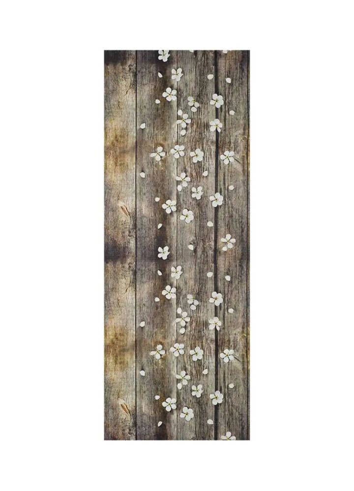 ALFOMBRA DE COCINA SPRINTY SPRING CON ESTAMPADO FLORAL EN COLOR MARRÓN - Alfombras - El Workshop-100 x 52 x 0.3 cm