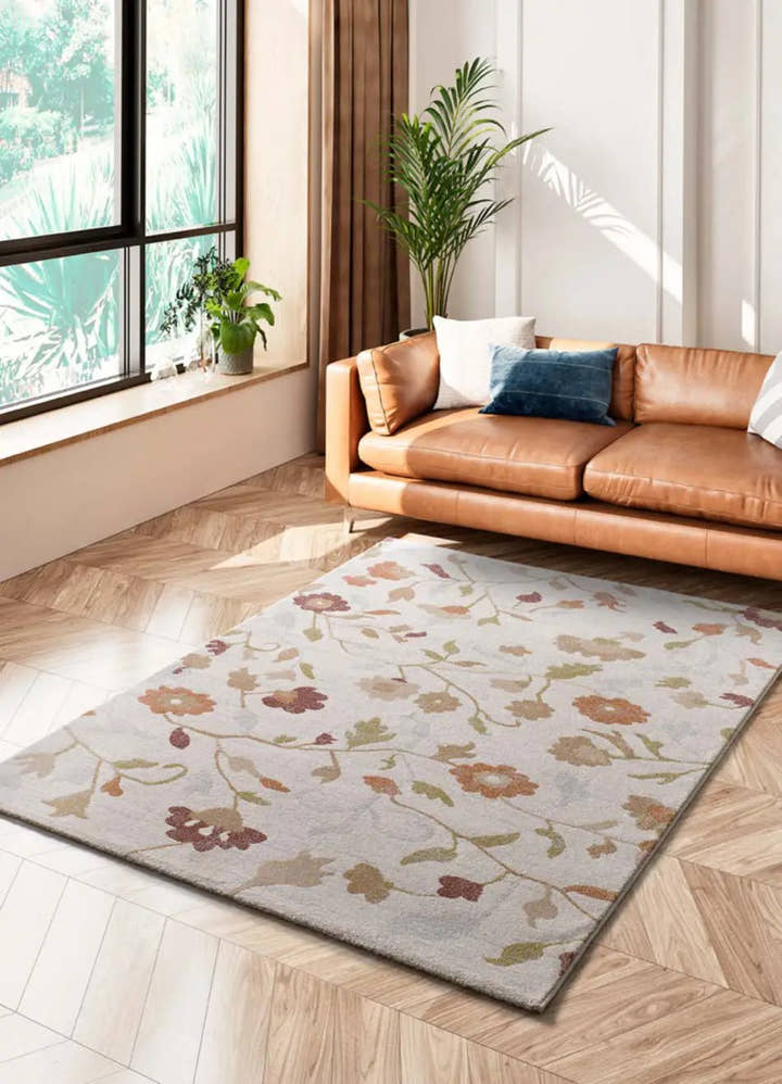 ALFOMBRA TAMARIS 16807 DE ESTILO FLORAL EN MULTICOLOR - Alfombras - El Workshop-200 x 80 x 1.3 cm