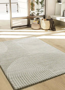 ALFOMBRA VERONA 2252 DE ESTILO GEOMÉTRICO CON RELIEVE EN COLOR CREMA - Alfombras - El Workshop-150 x 80 x 1.4 cm