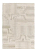 ALFOMBRA VERONA 2293 DE ESTILO GEOMÉTRICO CON RELIEVE EN COLOR CREMA - Alfombras - El Workshop-150 x 80 x 1.4 cm