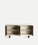 GLARIS WOODEN SIDEBOARD WITH WHITE AND BROWN FINISH