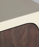 GLARIS WOODEN SIDEBOARD WITH WHITE AND BROWN FINISH