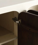 GLARIS WOODEN SIDEBOARD WITH WHITE AND BROWN FINISH