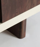 GLARIS WOODEN SIDEBOARD WITH WHITE AND BROWN FINISH