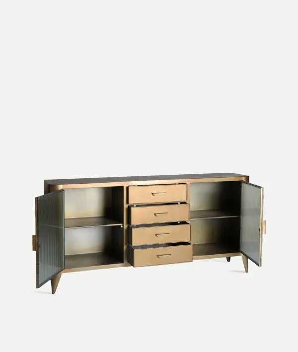 SPESSA ijzeren dressoir met verouderde gouden afwerking