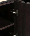 APARADOR VERONA en madera oscura y mármol sintético, de líneas depuradas con textura acanalada - Aparadores - El Workshop - madera mdf