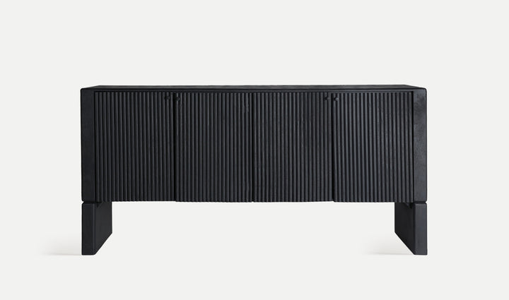 APARADOR WEIDA fabricado en madera de mango de alta calidad en negro