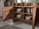 aparador nogal 4 puertas elegante para comedor funcional