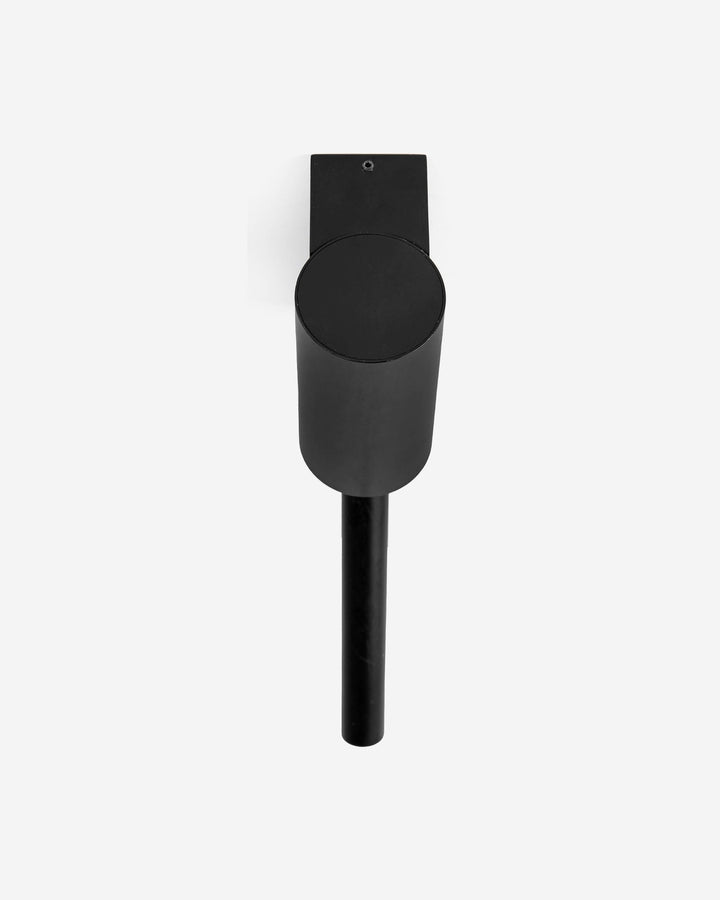 aplique de pared cuadrado de acero negro mate 5 x 8 x 24 cm, vista 3