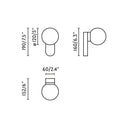 aplique de pared cuadrado de acero y cristal níquel mate 12 x 15,2 x 19 cm, medidas