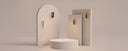 aplique de pared cuadrado de acero y metacrilato 3 x 8 x 12,1 cm, ambiente