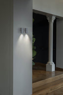 aplique de pared cuadrado de aluminio 6 x 7,2 x 12,5 cm, ambiente