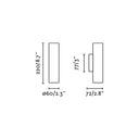 medidas de aplique de pared cuadrado de aluminio 6 x 7,2 x 22,5 cm