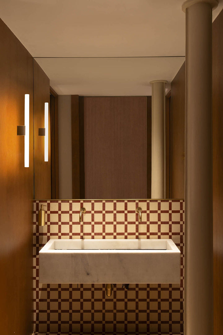 aplique de pared cuadrado de madera