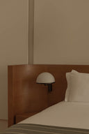 aplique de pared cuadrado negro satinado, ambiente