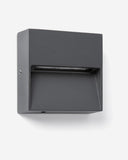 aplique de pared de exterior cuadrado de aluminio 10 x 3,5 x 10 cm