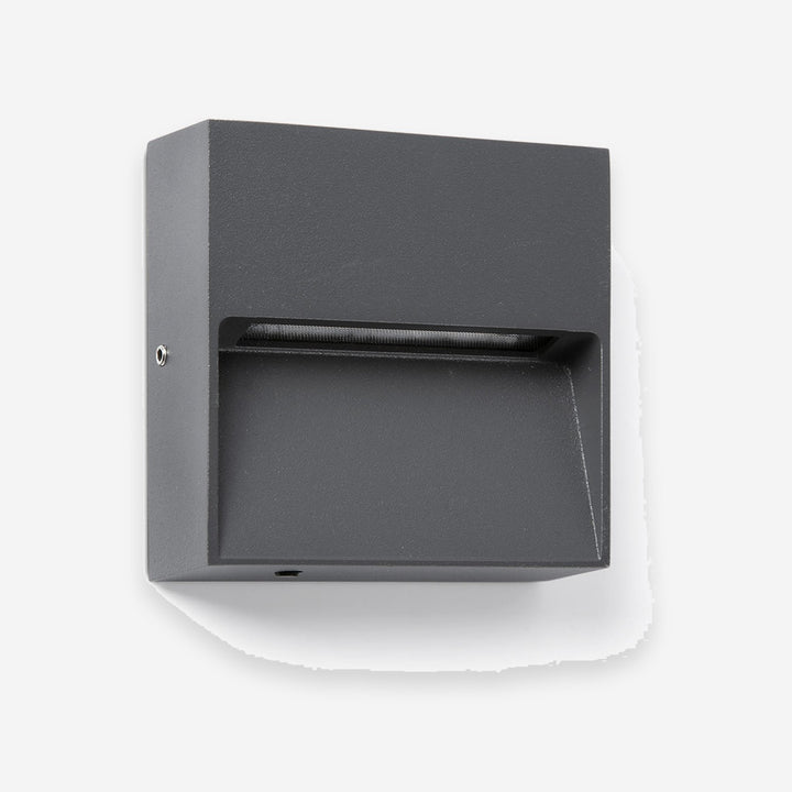 aplique de pared de exterior cuadrado de aluminio 10 x 3,5 x 10 cm, vista 3
