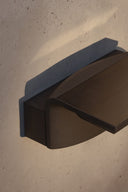 aplique de pared de exterior cuadrado de aluminio gris oscuro 19,5 x 17,3 x 9,3 cm, vista 3