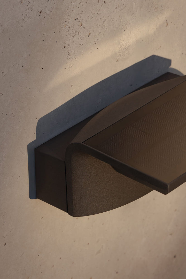 aplique de pared de exterior cuadrado de aluminio gris oscuro 19,5 x 17,3 x 9,3 cm, vista 3