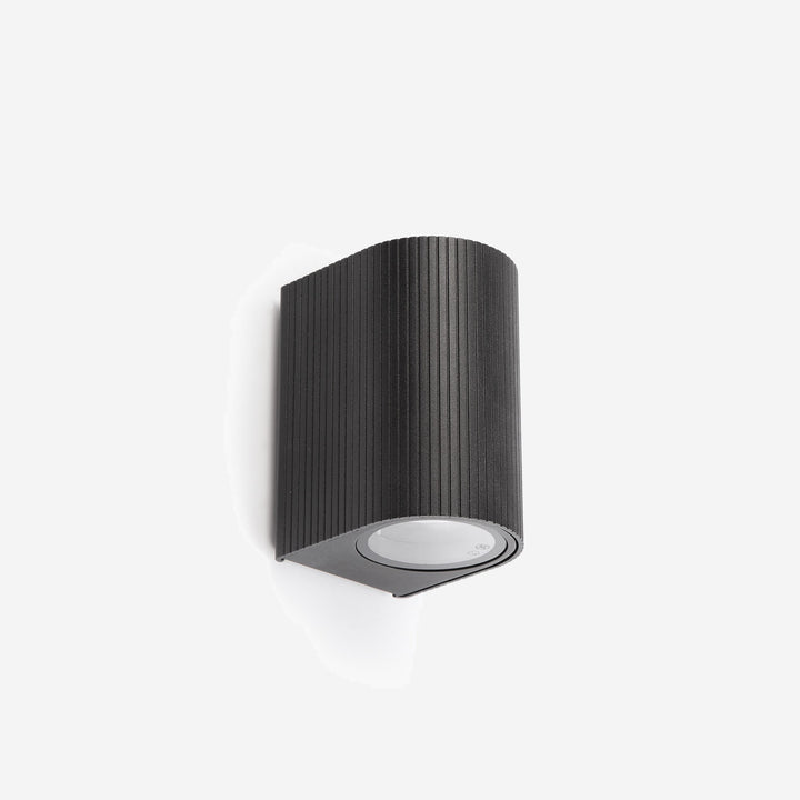 aplique de pared de exterior cuadrado de aluminio y cristal