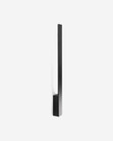 aplique de pared de exterior cuadrado de aluminio y metacrilato negro 4,4 x 4,5 x 60 cm, vista 2