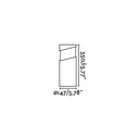 aplique de superficie de exterior redondo de cemento y cristal arena ø14,7 x 35 cm, medidas