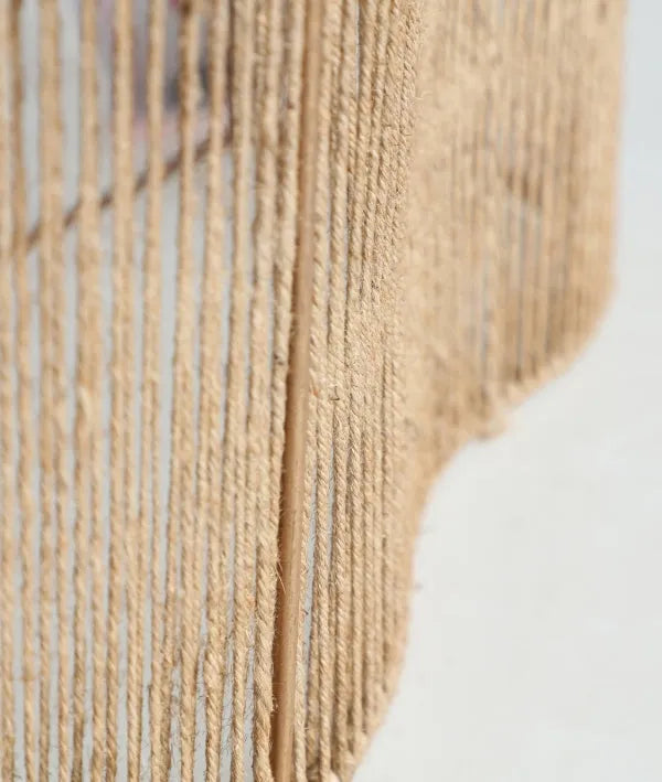 WANDLAMP YAXUNAH lichtbruin in jute gangen, woonkamers, terrassen of hallen