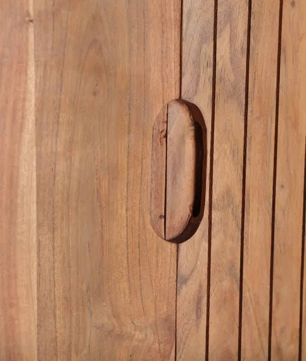 Armario BLESLE en madera de acacia teñida en tono marrón - Armarios - El Workshop - madera de acacia