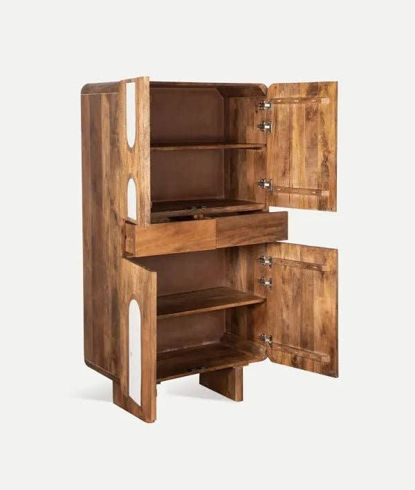 Armario CLAUX fabricado en madera con acabado marrón - Armarios - El Workshop - madera de mango