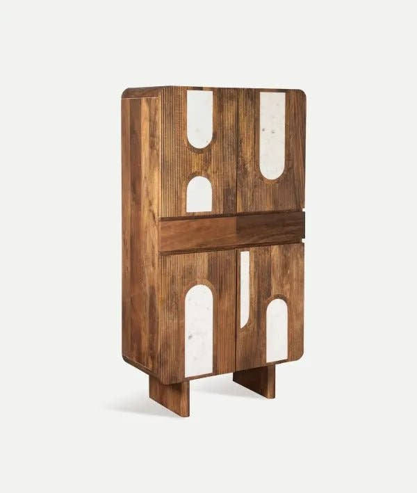 Armario CLAUX fabricado en madera con acabado marrón - Armarios - El Workshop - madera de mango