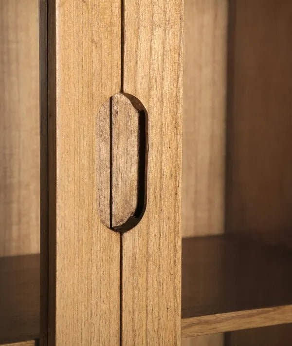 Armario KAMENZ marrón en madera de mindi con vitrinas - Vitrinas - El Workshop - madera de mindi