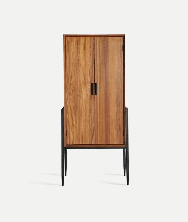 Armario LAURIS en tono marrón con estructura de madera de abeto - Armarios - El Workshop - madera de abeto