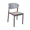 Silla polipropileno taupe