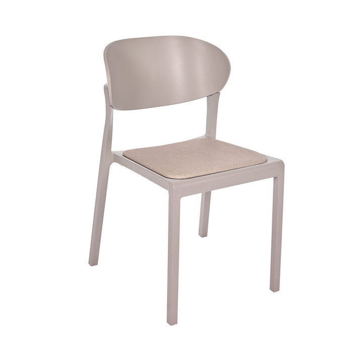 Silla polipropileno taupe