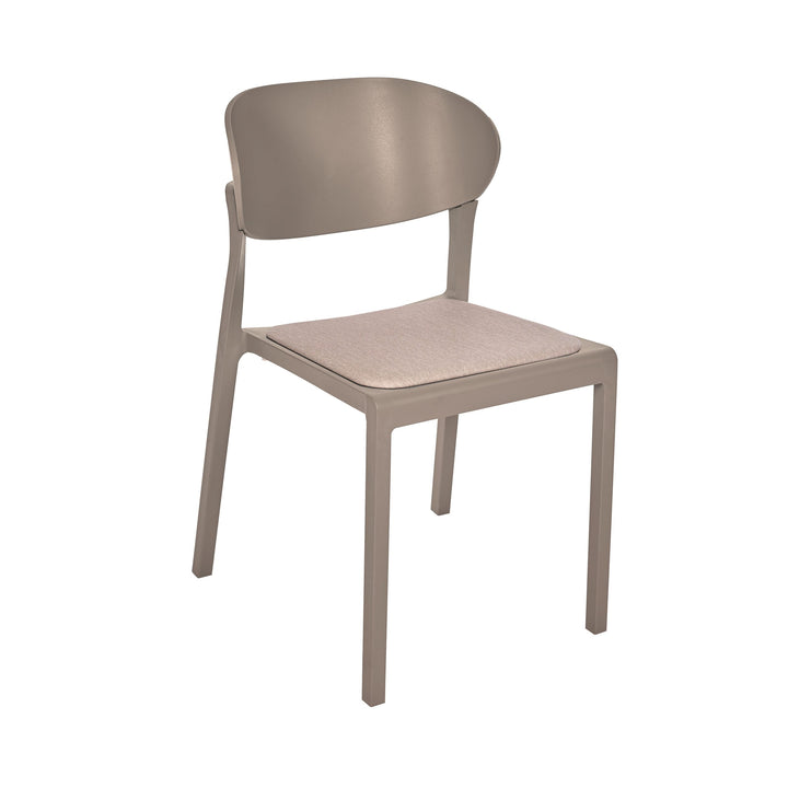 Silla polipropileno taupe