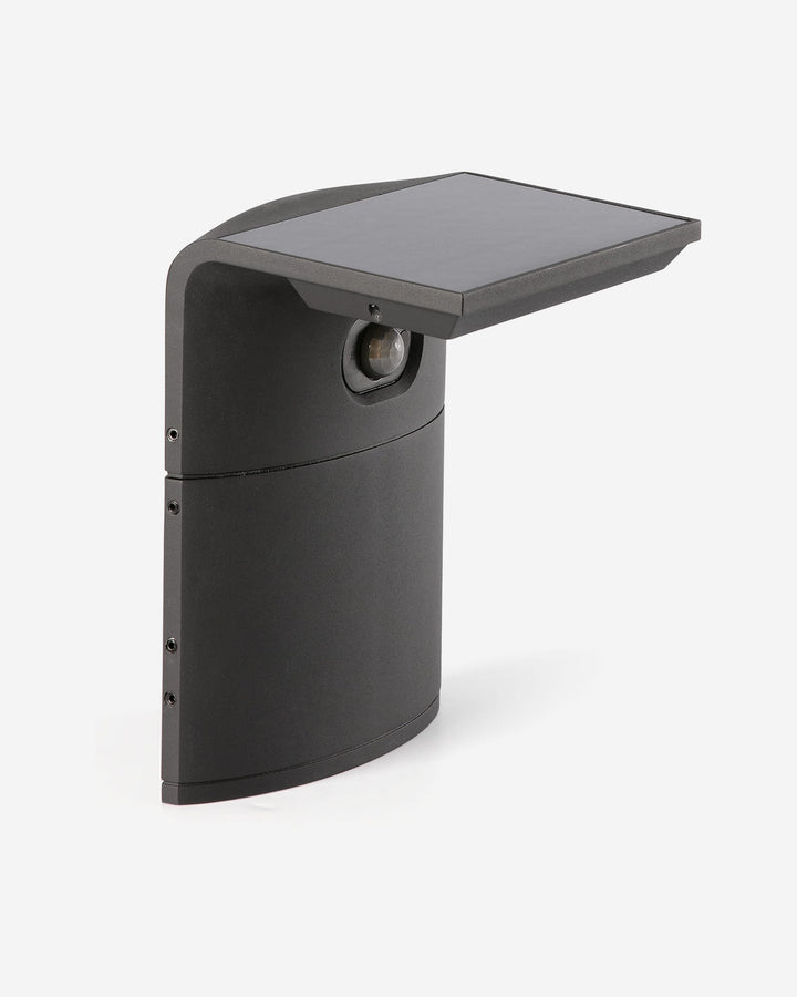 baliza de exterior cuadrada de aluminio gris oscuro, vista 2
