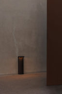 baliza de exterior cuadrada de aluminio gris oscuro, vista 2