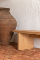 banco de madera maciza estilo minimalista rustico fuschini
