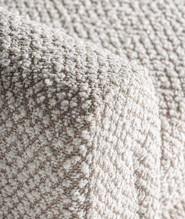 Banco IZEGEM tapizado en bouclé blanco - banco - El Workshop - algodón bouclé