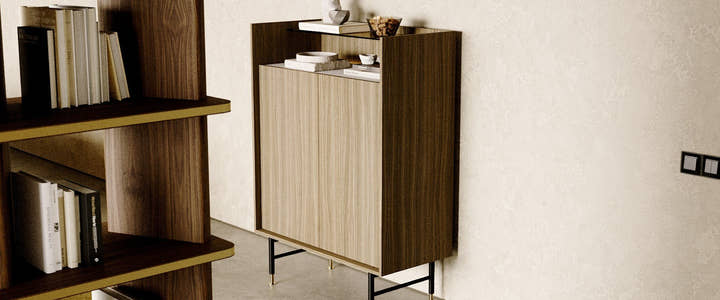 Mueble bar Desmond - Muebles de bar - El Workshop - Lacado beige grisáceo mate