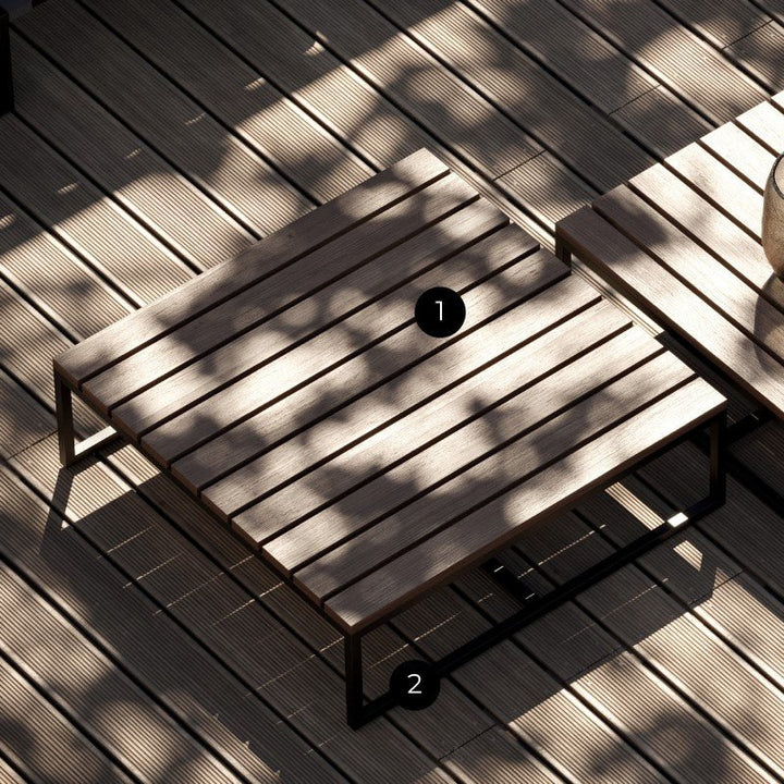 Mesa de centro para exteriores Badi - Mesa de centro - El Workshop - Madera oscura de Kambala