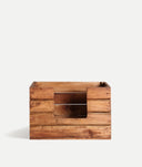 Pet bed AKVIRAN brown finish in mahogany wood
