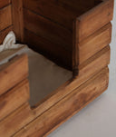 Pet bed AKVIRAN brown finish in mahogany wood