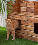 Pet bed AKVIRAN brown finish in mahogany wood