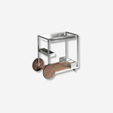 carrito minibar con ruedas de madera diseño moderno para sala de estar