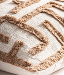 COJÍN BRENDA beige y marrón en equilibrio natural. - Cojines - El Workshop - algodón