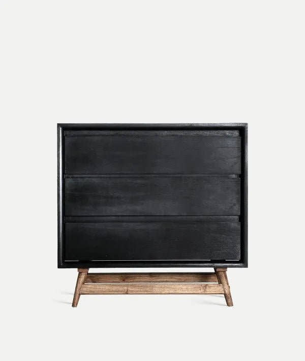 Cómoda THIERS negra en madera de mindi de estilo moderno y versátil - Cómodas - El Workshop - madera de mindi